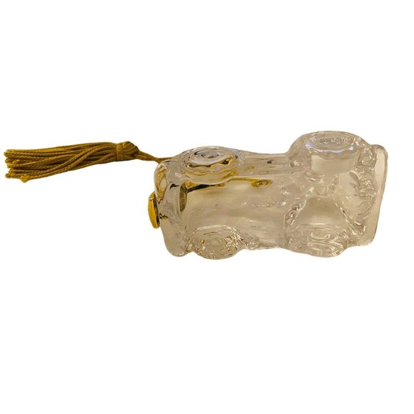 Gorham Santa’s Roadstar Full Lead Crystal Ornament Antique Gold - Picture 6 of 7